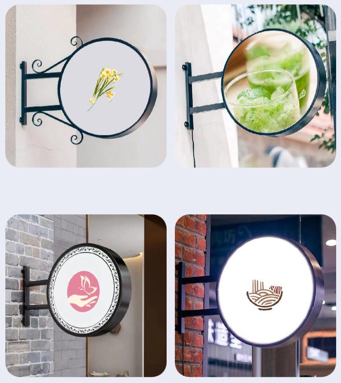 Double Sided Round Light Box